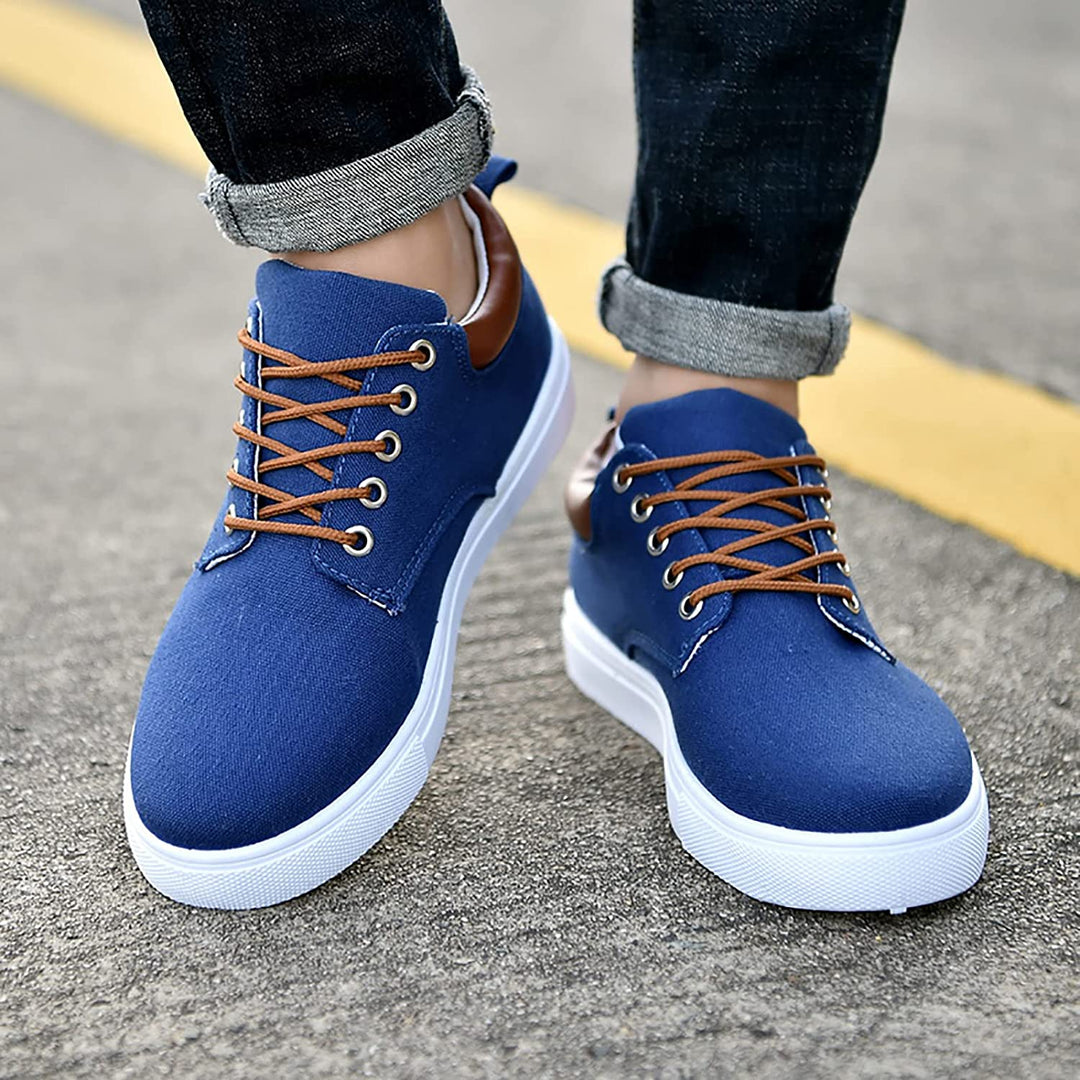 CALORA_ Farnham | Stoere herensneakers met witte zool