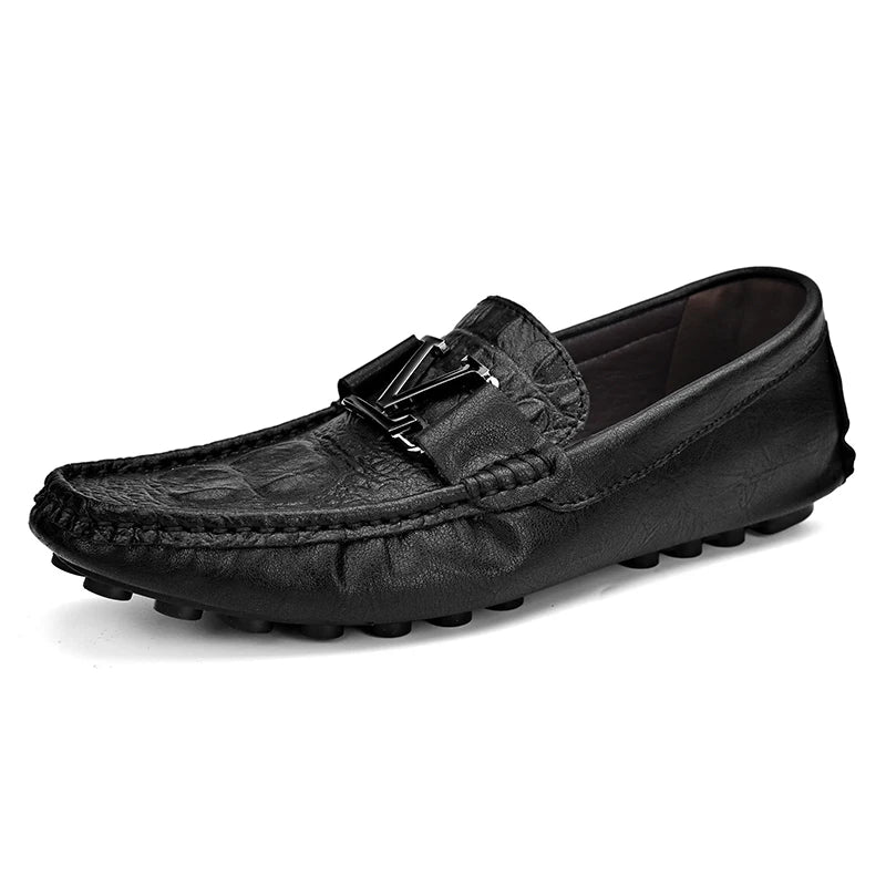 CALORA_ Finello | Luxe Leren Heren Slip-on Loafers