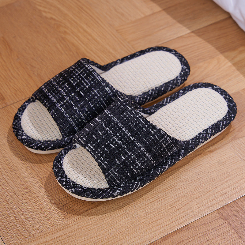CALORA_ Fluffies | Comfortabele Huis slippers van Katoen met Open Teen