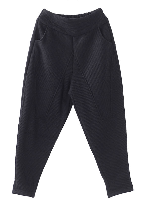 CALORA_ Franse Grijze Zakken Patchwork Warme Fleece Broek
