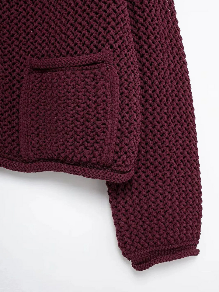 CALORA_ Gebreid Vest Met Metallic Knopen Voor Dames Warm Vest