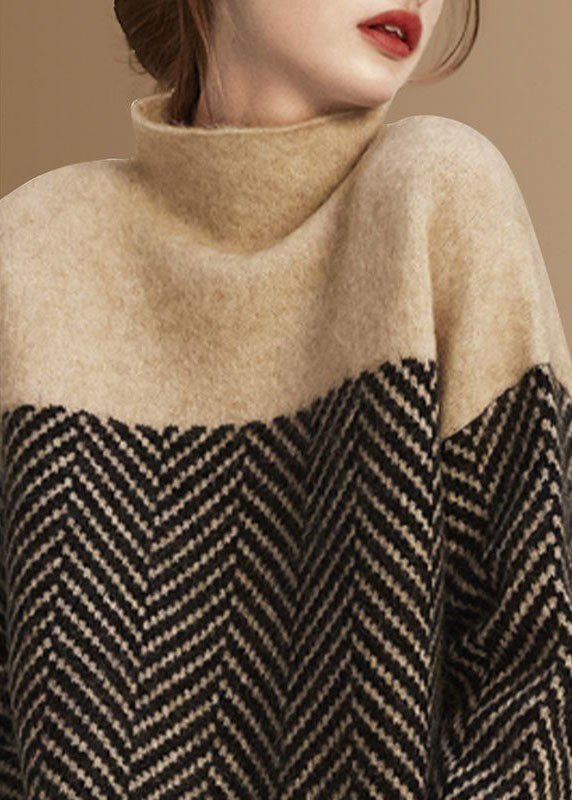 CALORA_ Gebreide Warme winter Sweater met col