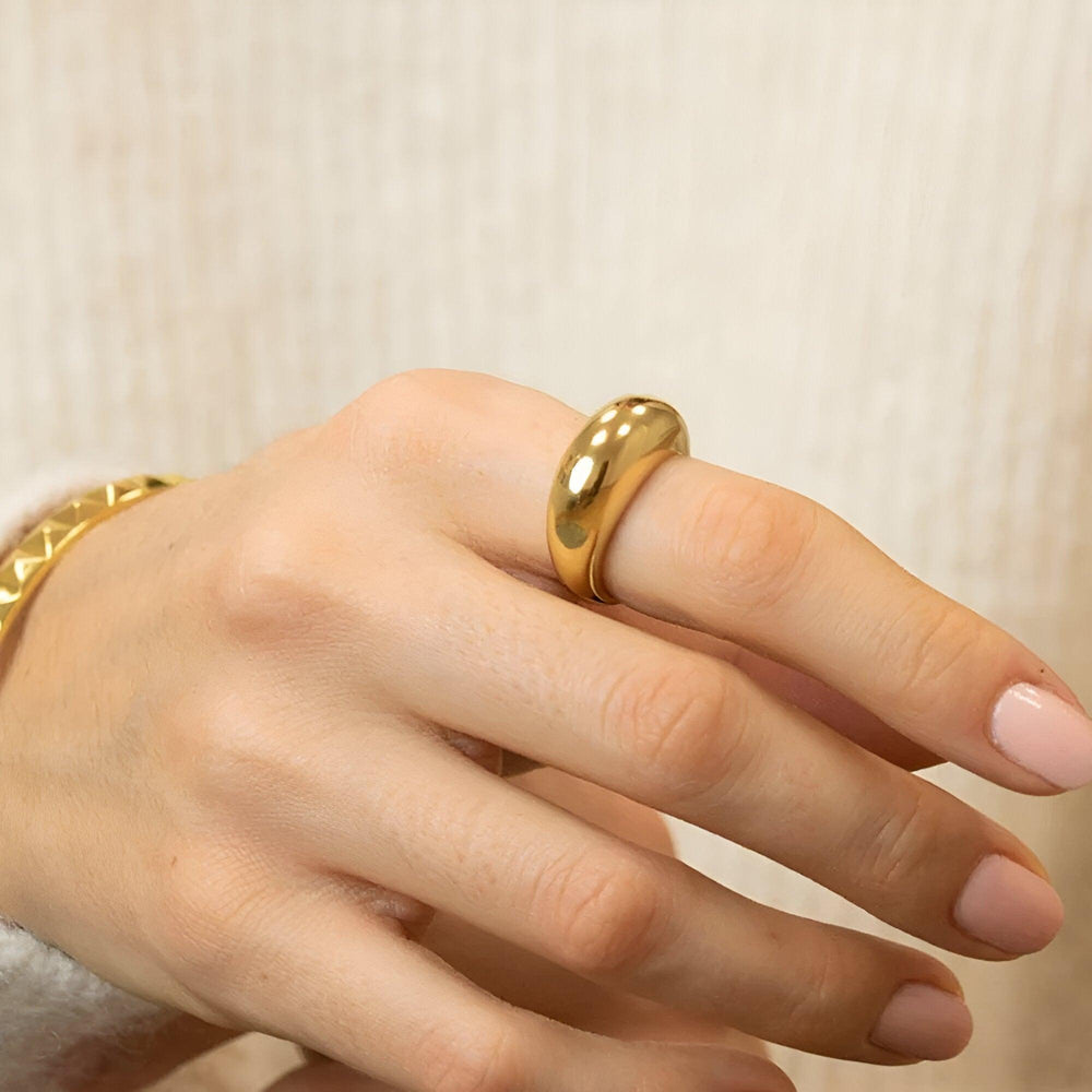 CALORA_ Geometrische Gouden Ring