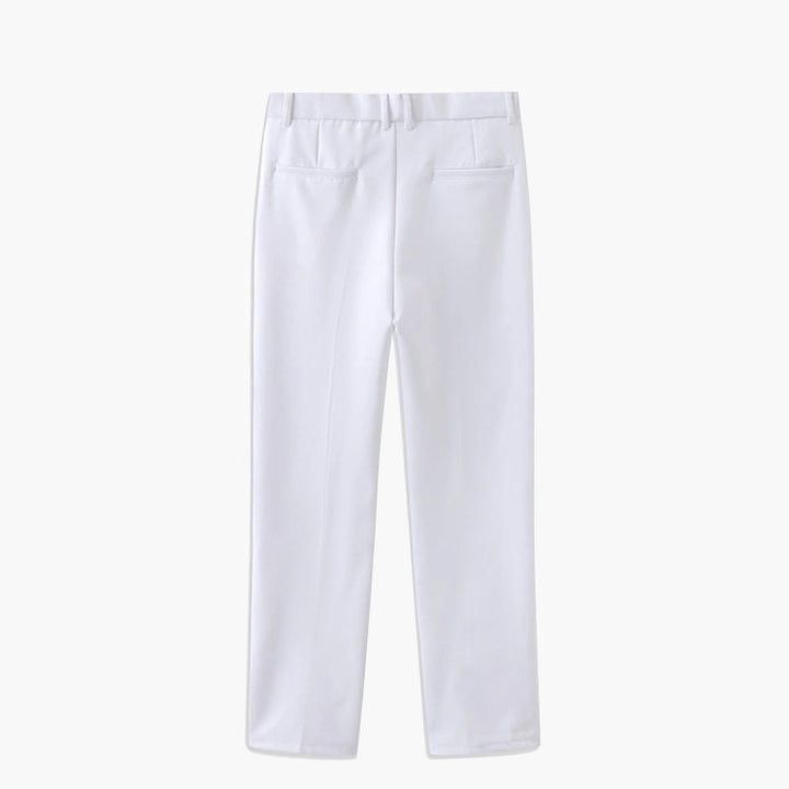 CALORA_ Getailleerde Heren Pantalon Met Plisse En Riemlussen