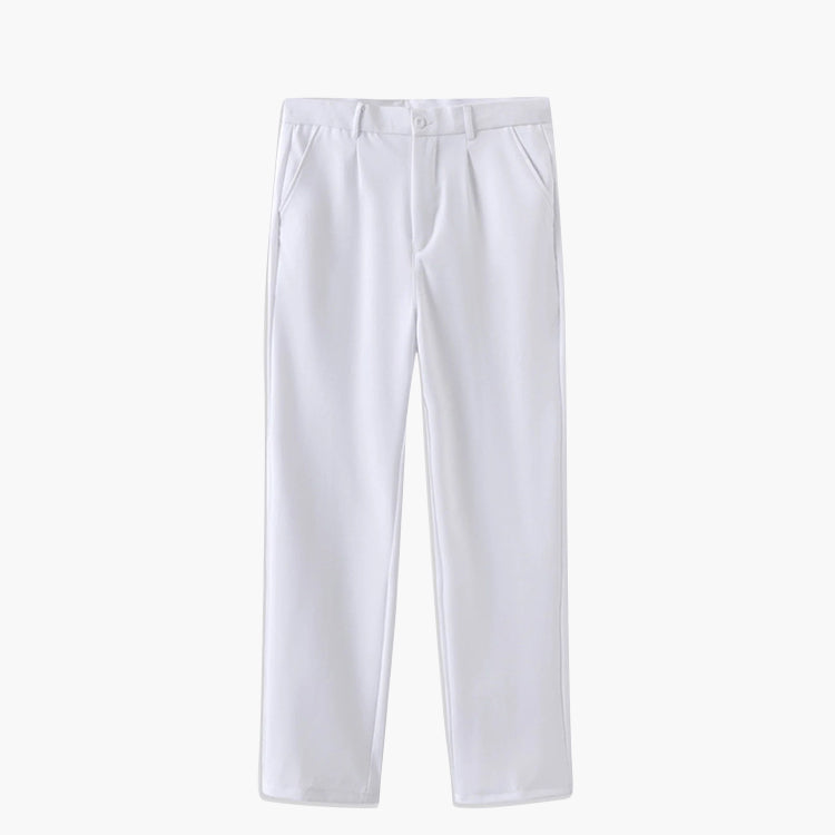 CALORA_ Getailleerde Heren Pantalon Met Plisse En Riemlussen