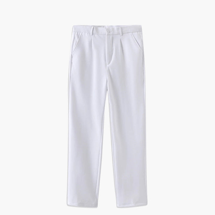 CALORA_ Getailleerde Heren Pantalon Met Plisse En Riemlussen