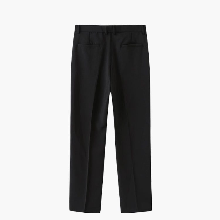 CALORA_ Getailleerde Heren Pantalon Met Plisse En Riemlussen