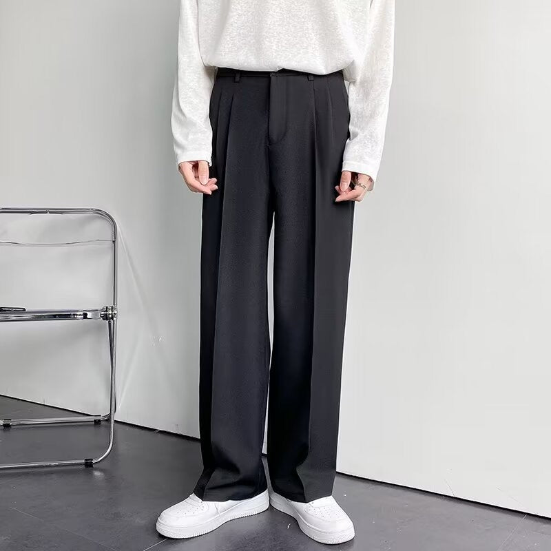 CALORA_ Getailleerde Heren Pantalon Met Plisse En Riemlussen