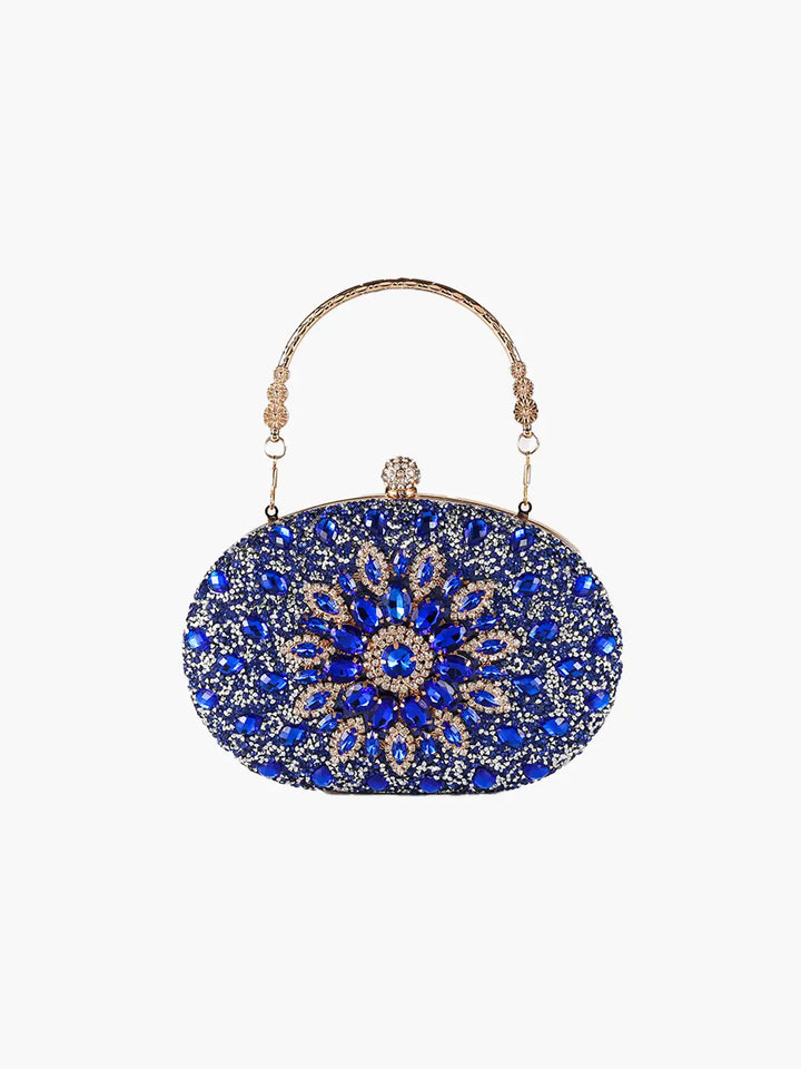 CALORA_ Glamorous Gemstone Clutch voor Avond Feesten en Speciale Gelegenheden