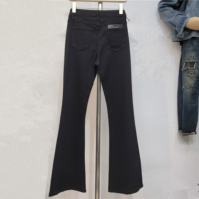 Glamoureuze Denim Jeans met Diamantdetails voor Vrouwen