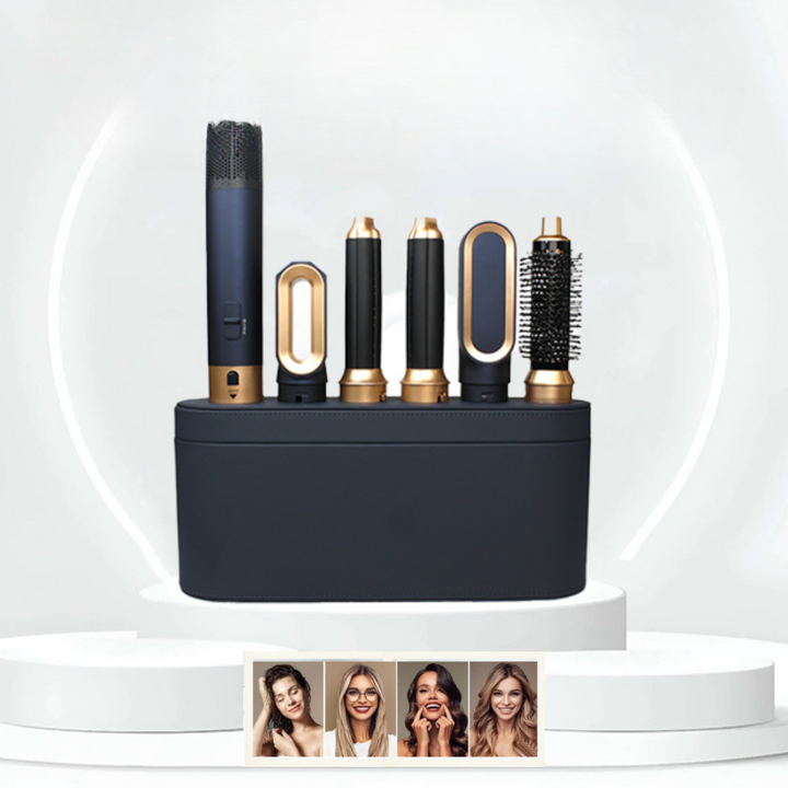CALORA_ Glossify | Haarstyler 5-in-1 | Krachtige 1000W - Stijltang - Föhn