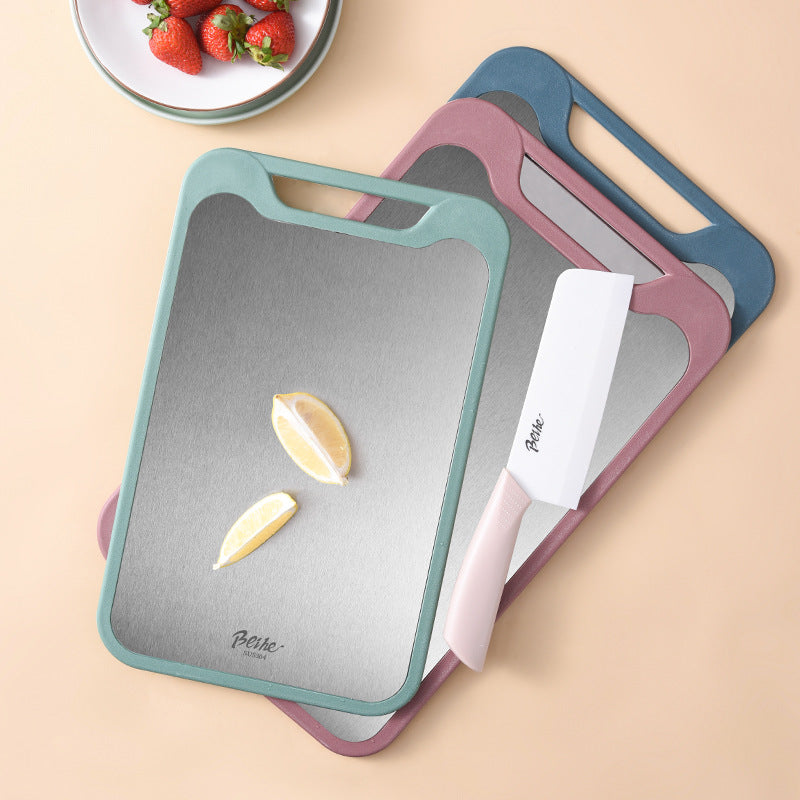 CALORA_ GreenCuisine | RVS Keuken Snijplank met voor Groenten en Fruit