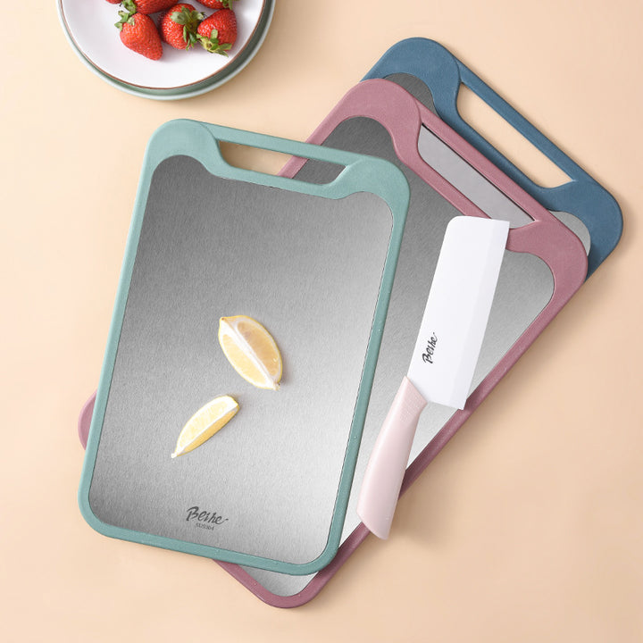 CALORA_ GreenCuisine | RVS Keuken Snijplank met voor Groenten en Fruit