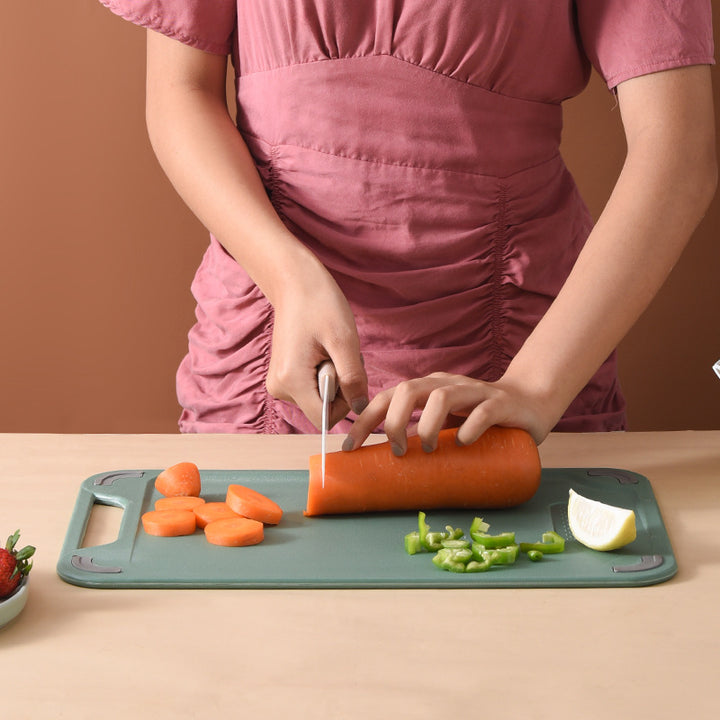 CALORA_ GreenCuisine | RVS Keuken Snijplank met voor Groenten en Fruit