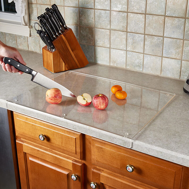 CALORA_ GreenCuisine | Transparante Snijplank met Antislip Veiligheid