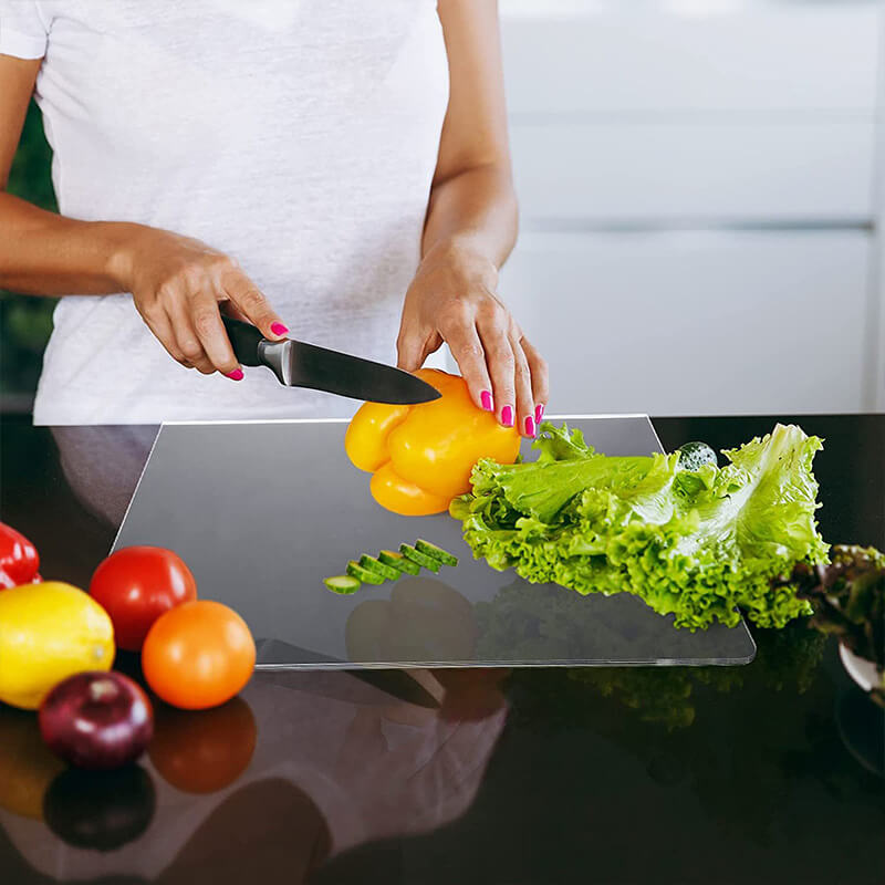 CALORA_ GreenCuisine | Transparante Snijplank met Antislip Veiligheid