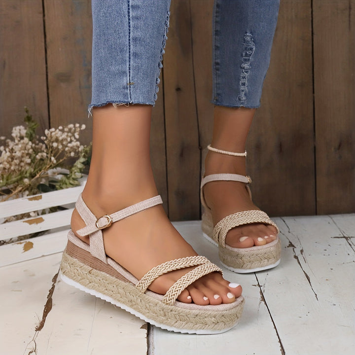CALORA_ Hakken Sandalen voor Dames met Wedge Hak en Comfortabele Pasvorm