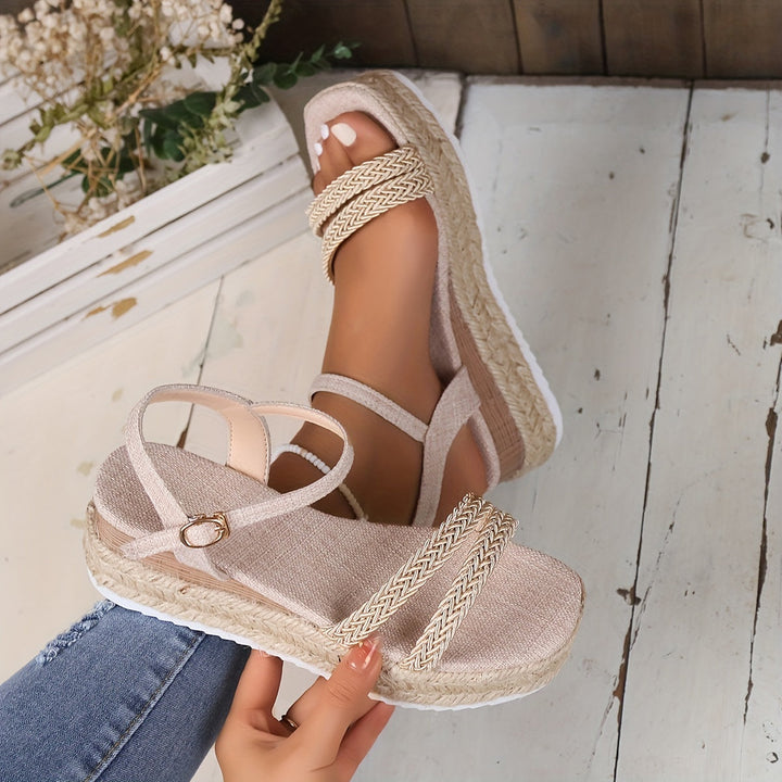 CALORA_ Hakken Sandalen voor Dames met Wedge Hak en Comfortabele Pasvorm