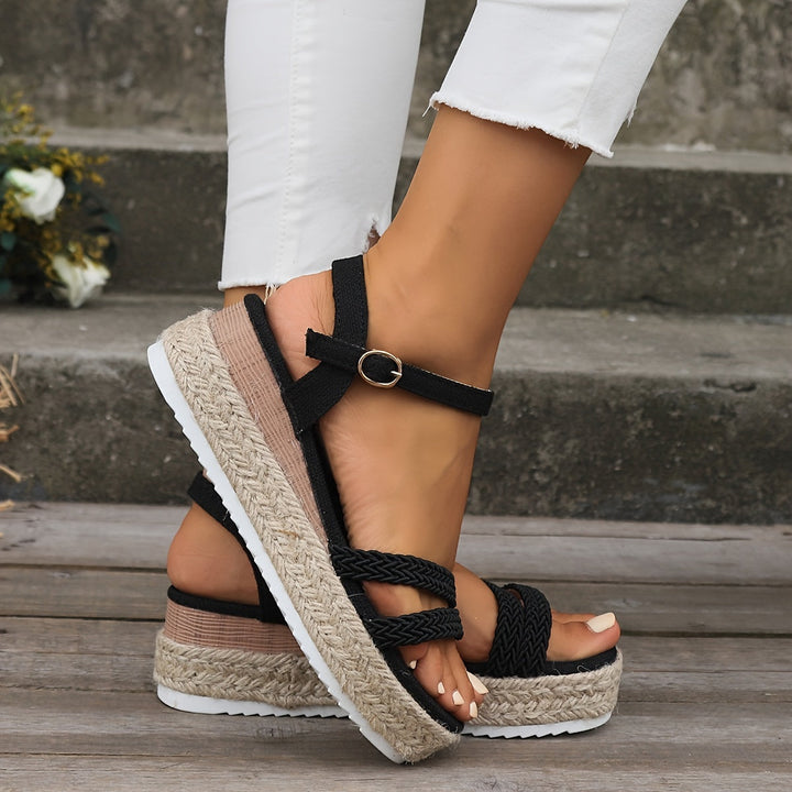 CALORA_ Hakken Sandalen voor Dames met Wedge Hak en Comfortabele Pasvorm