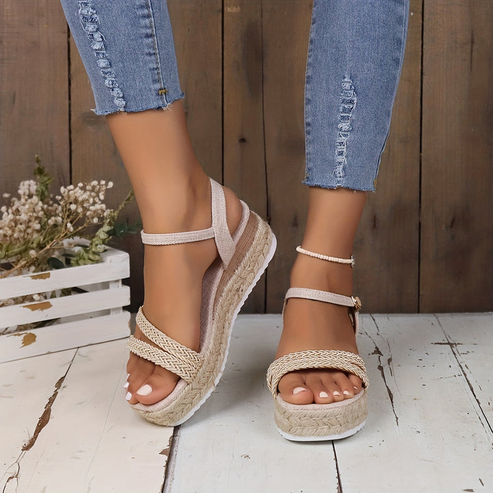 CALORA_ Hakken Sandalen voor Dames met Wedge Hak en Comfortabele Pasvorm