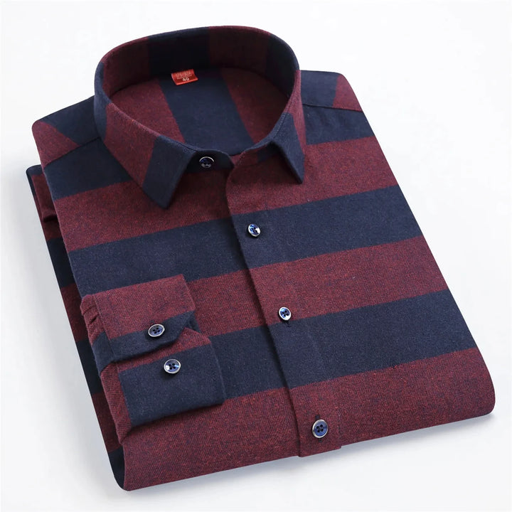CALORA_ Harper & Co. | Casual Katoenen Geruit Overhemd voor Mannen, Lange Mouwen Blouse