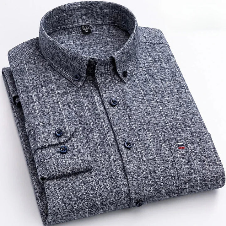 CALORA_ Harper & Co. | Casual Katoenen Geruit Overhemd voor Mannen, Lange Mouwen Blouse