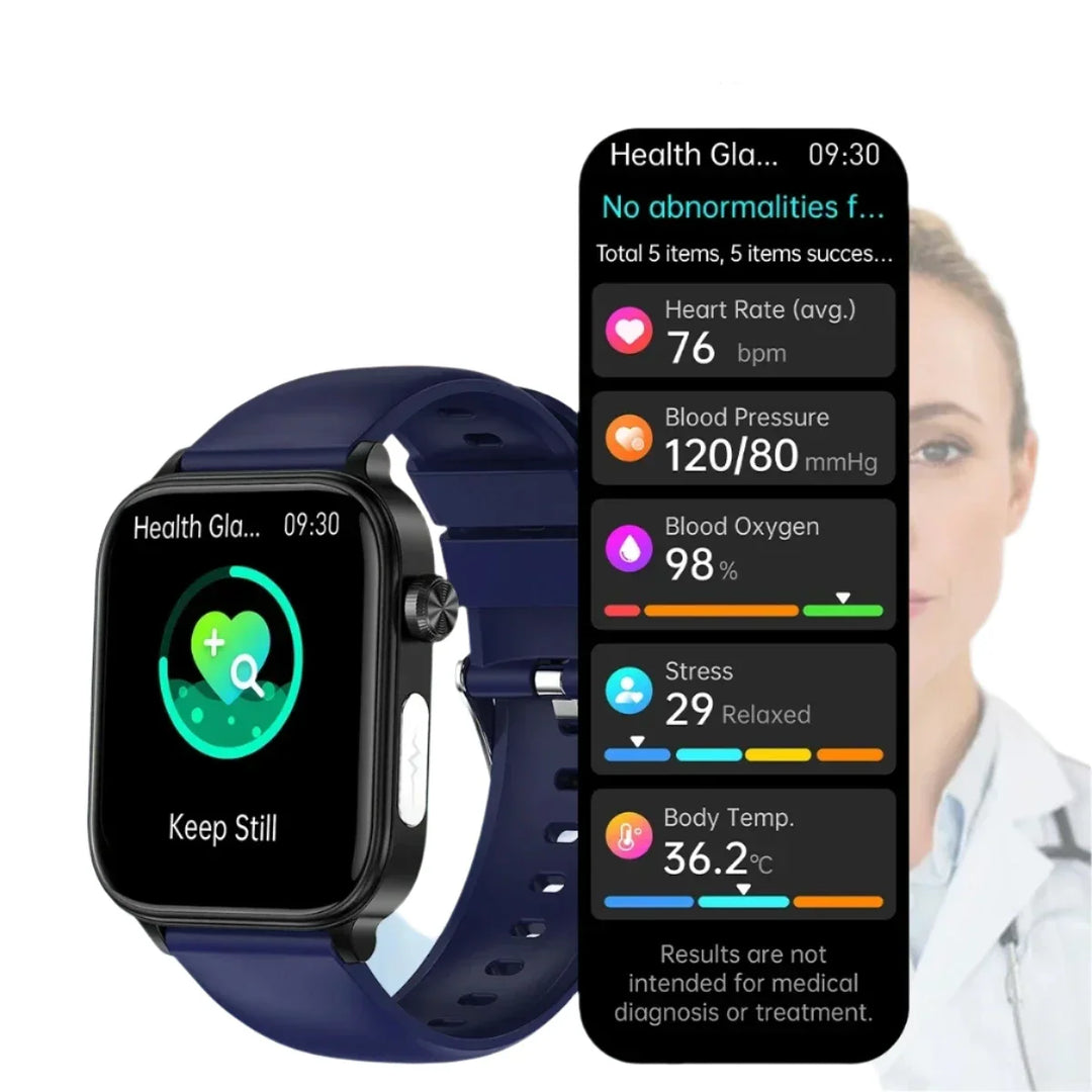 CALORA_ HealthPulse | Smartwatch voor Gezondheidsmonitoring en Stijl