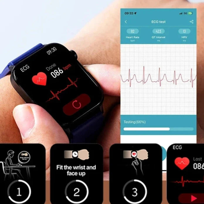 CALORA_ HealthPulse | Smartwatch voor Gezondheidsmonitoring en Stijl