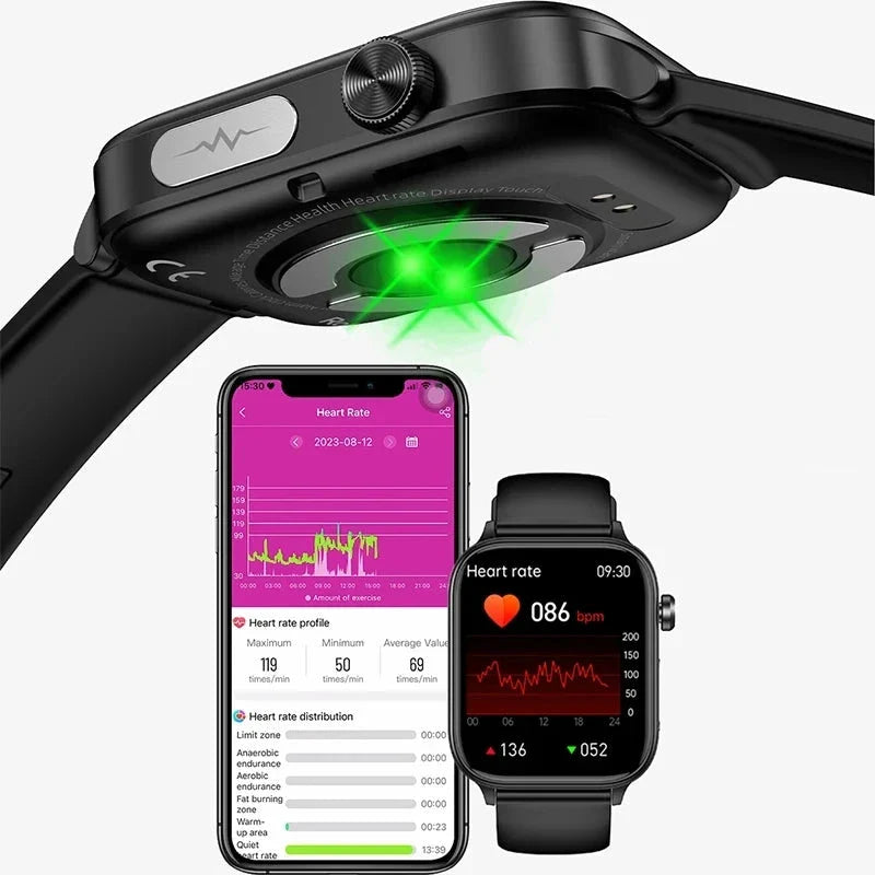 CALORA_ HealthPulse | Smartwatch voor Gezondheidsmonitoring en Stijl