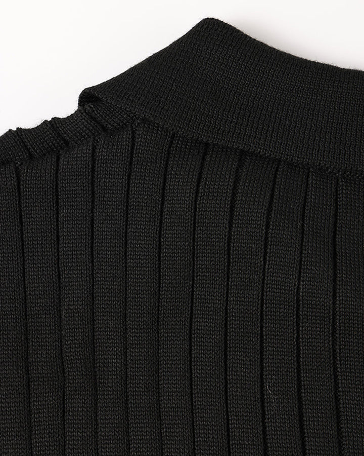 CALORA_ Heren Polo Met Knopenkraag En Verticale Ribstructuur