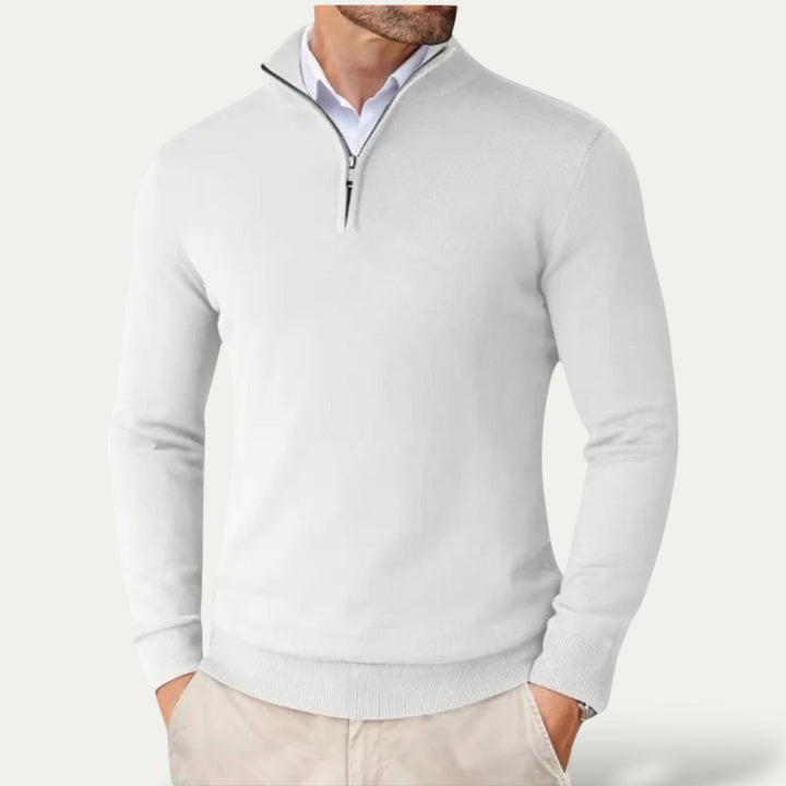 CALORA_ Heren Pullover met Rits en Lange Mouwen voor Casual Stijl