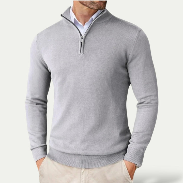 CALORA_ Heren Pullover met Rits en Lange Mouwen voor Casual Stijl