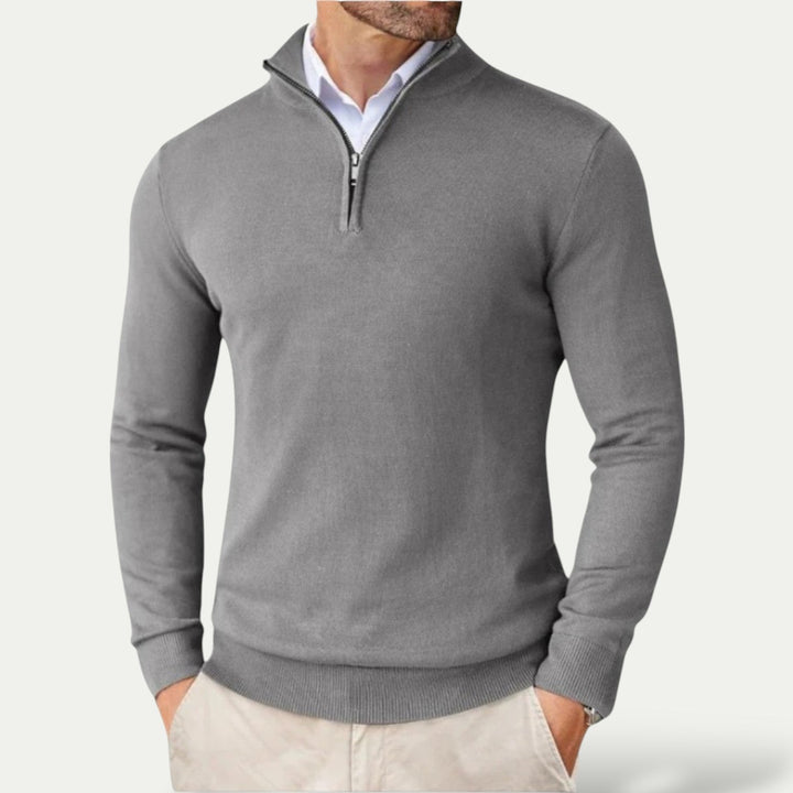CALORA_ Heren Pullover met Rits en Lange Mouwen voor Casual Stijl