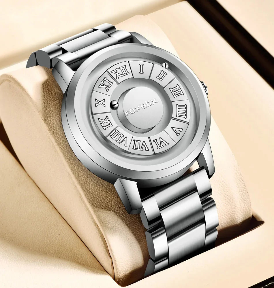CALORA_ Heren Quartz Horloge met Stijlvolle Wijzerplaat en Lederband