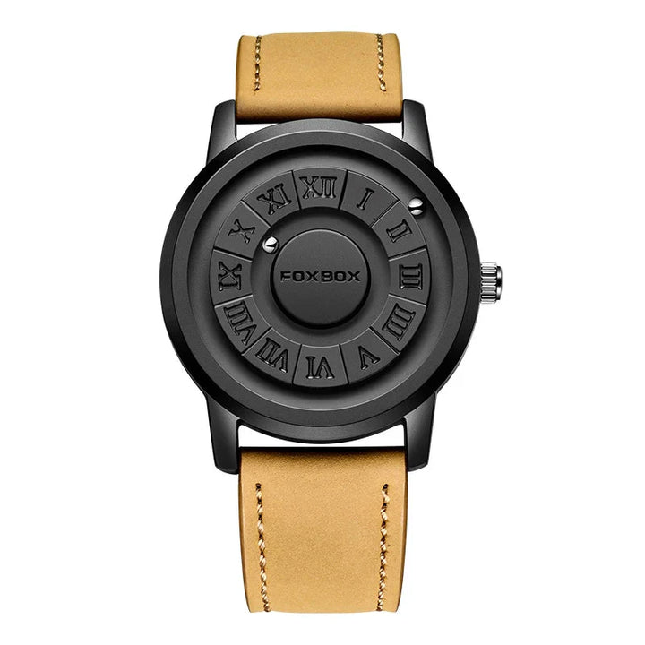 CALORA_ Heren Quartz Horloge met Stijlvolle Wijzerplaat en Lederband