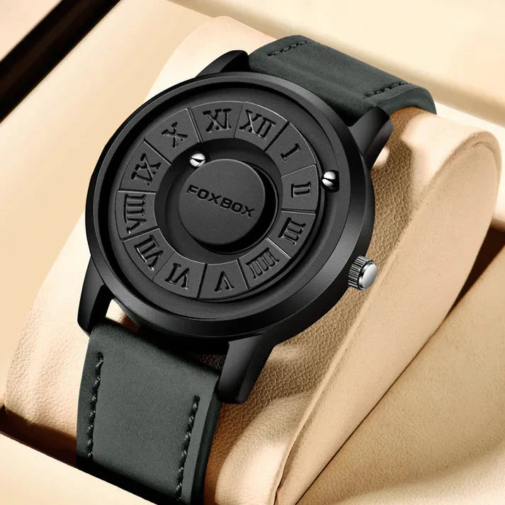 CALORA_ Heren Quartz Horloge met Stijlvolle Wijzerplaat en Lederband