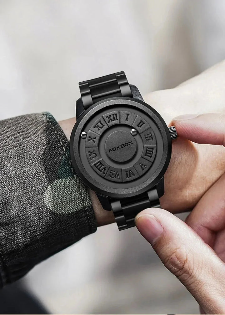 CALORA_ Heren Quartz Horloge met Stijlvolle Wijzerplaat en Lederband