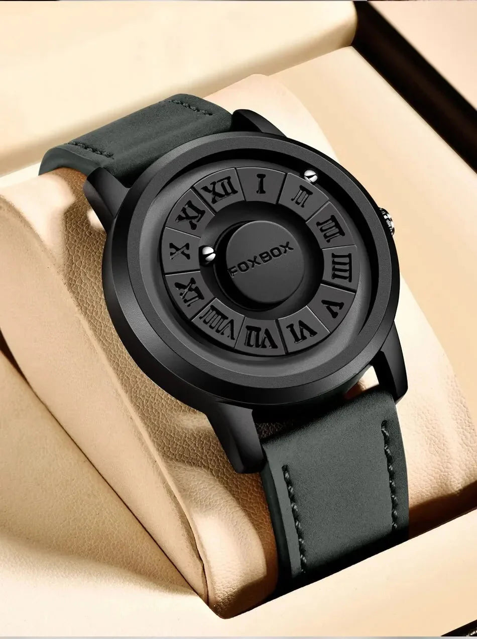 CALORA_ Heren Quartz Horloge met Stijlvolle Wijzerplaat en Lederband