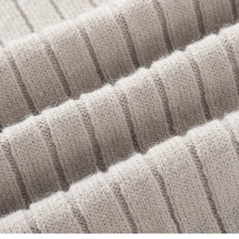 CALORA_ Hoge Kraag Half-Zip Sweater van Katoen met Lange Mouwen
