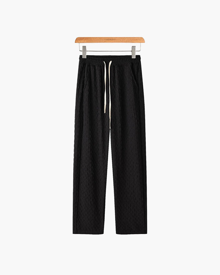 CALORA_ Jacquard Herenbroek Van Katoenmix Oversized Comfort