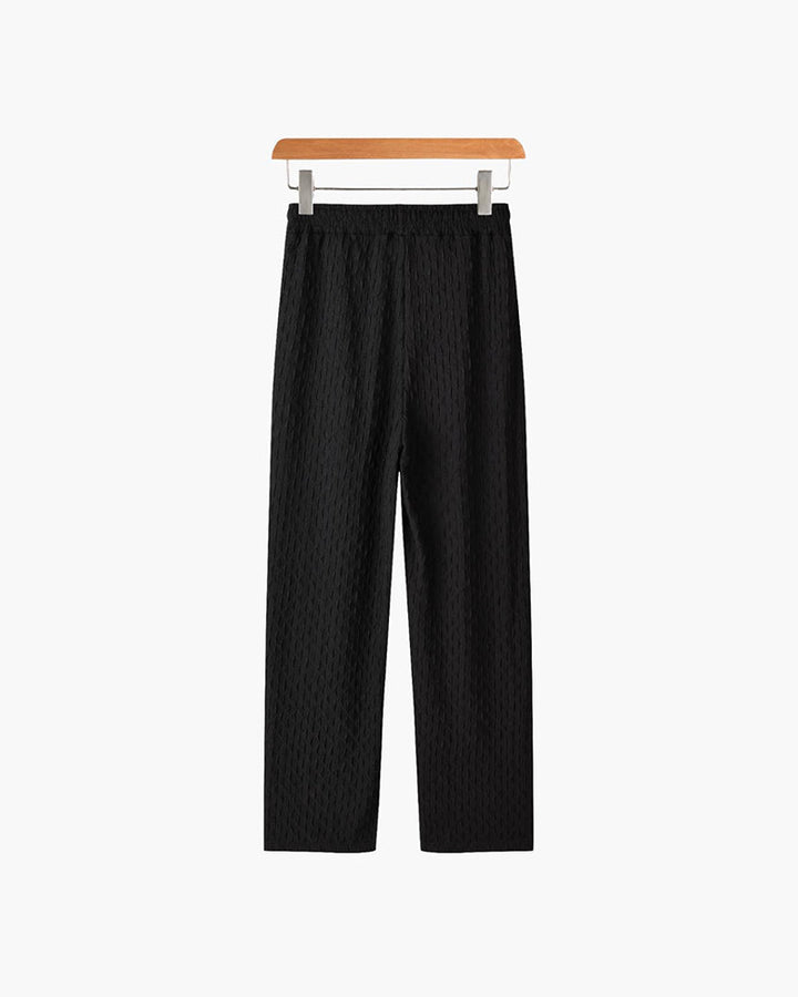 CALORA_ Jacquard Herenbroek Van Katoenmix Oversized Comfort