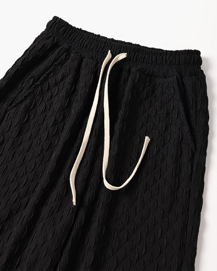 CALORA_ Jacquard Herenbroek Van Katoenmix Oversized Comfort