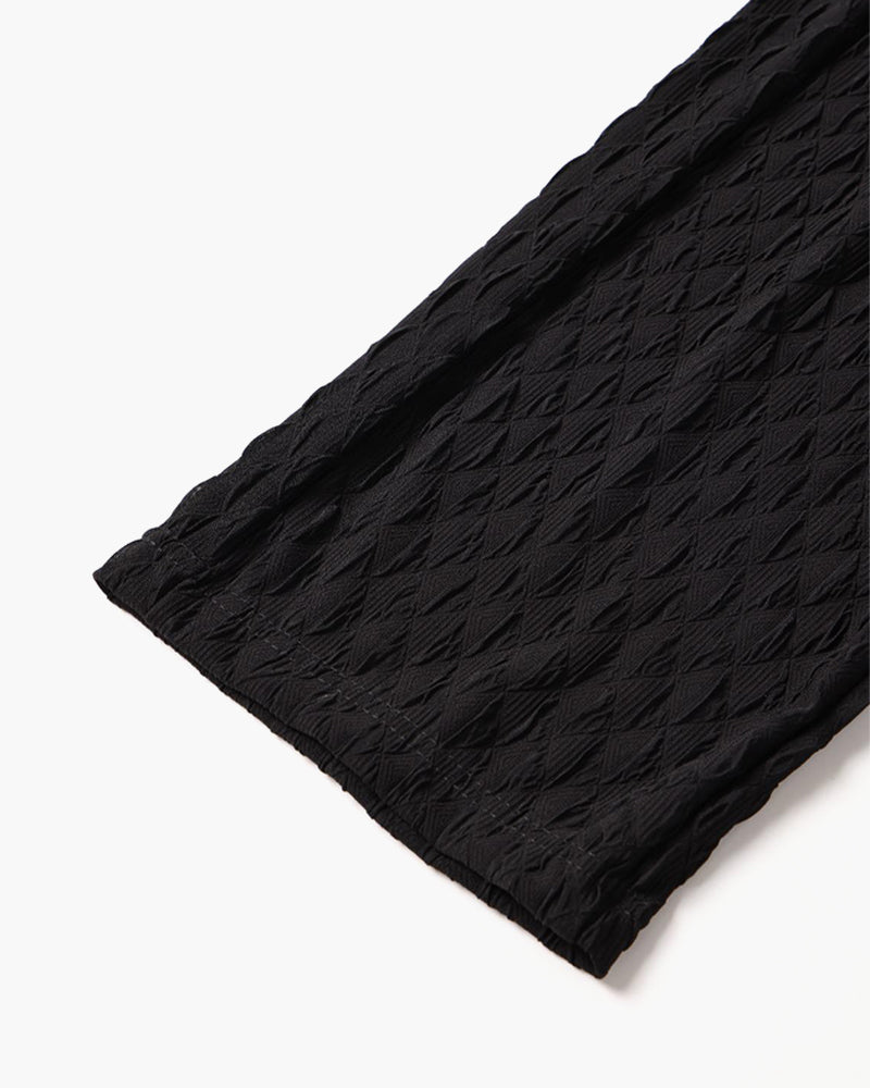 CALORA_ Jacquard Herenbroek Van Katoenmix Oversized Comfort