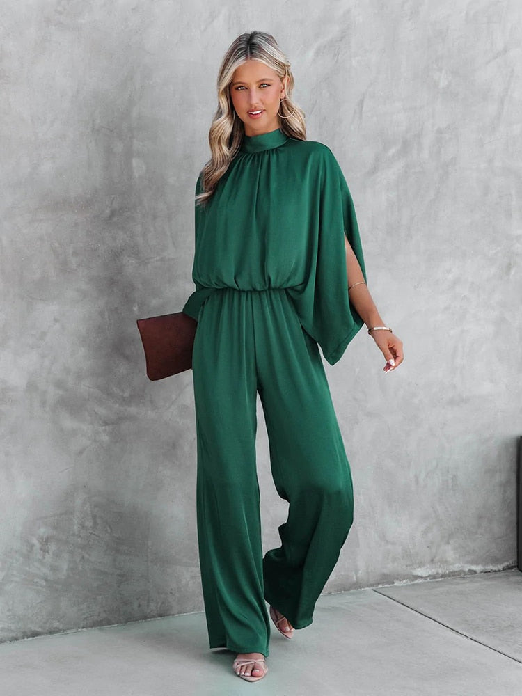 CALORA_ Jolina | Groene jumpsuit