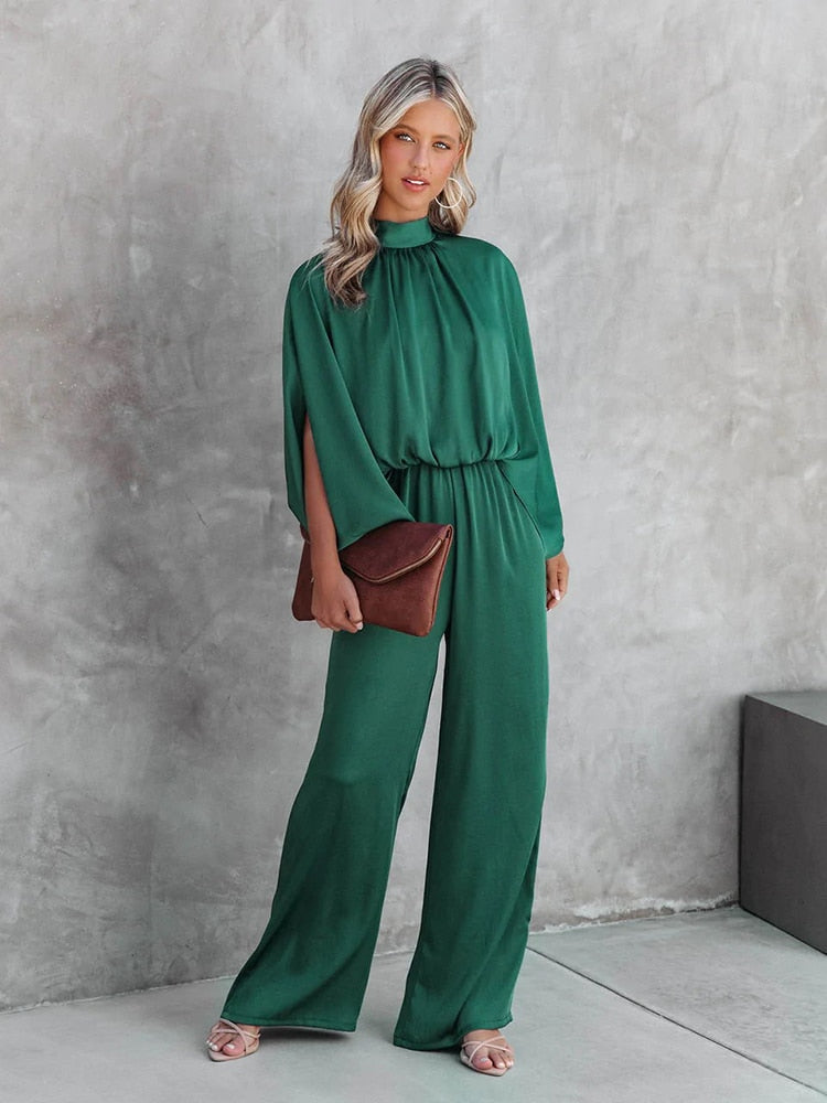 CALORA_ Jolina | Groene jumpsuit