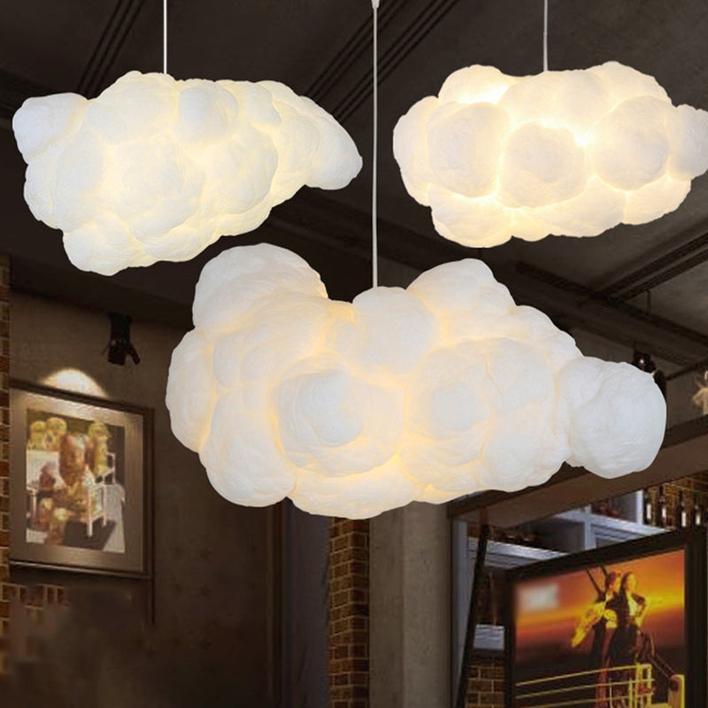CALORA_ Kiyomi | Tweedelige Moderne Witte Designer Wolk Hanglamp