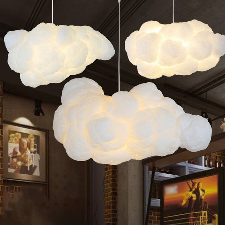 CALORA_ Kiyomi | Tweedelige Moderne Witte Designer Wolk Hanglamp