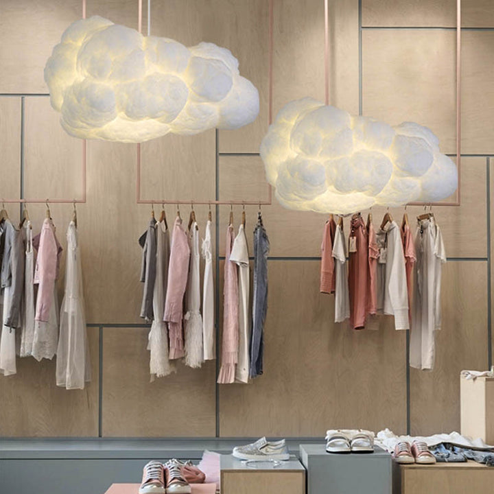 CALORA_ Kiyomi | Tweedelige Moderne Witte Designer Wolk Hanglamp