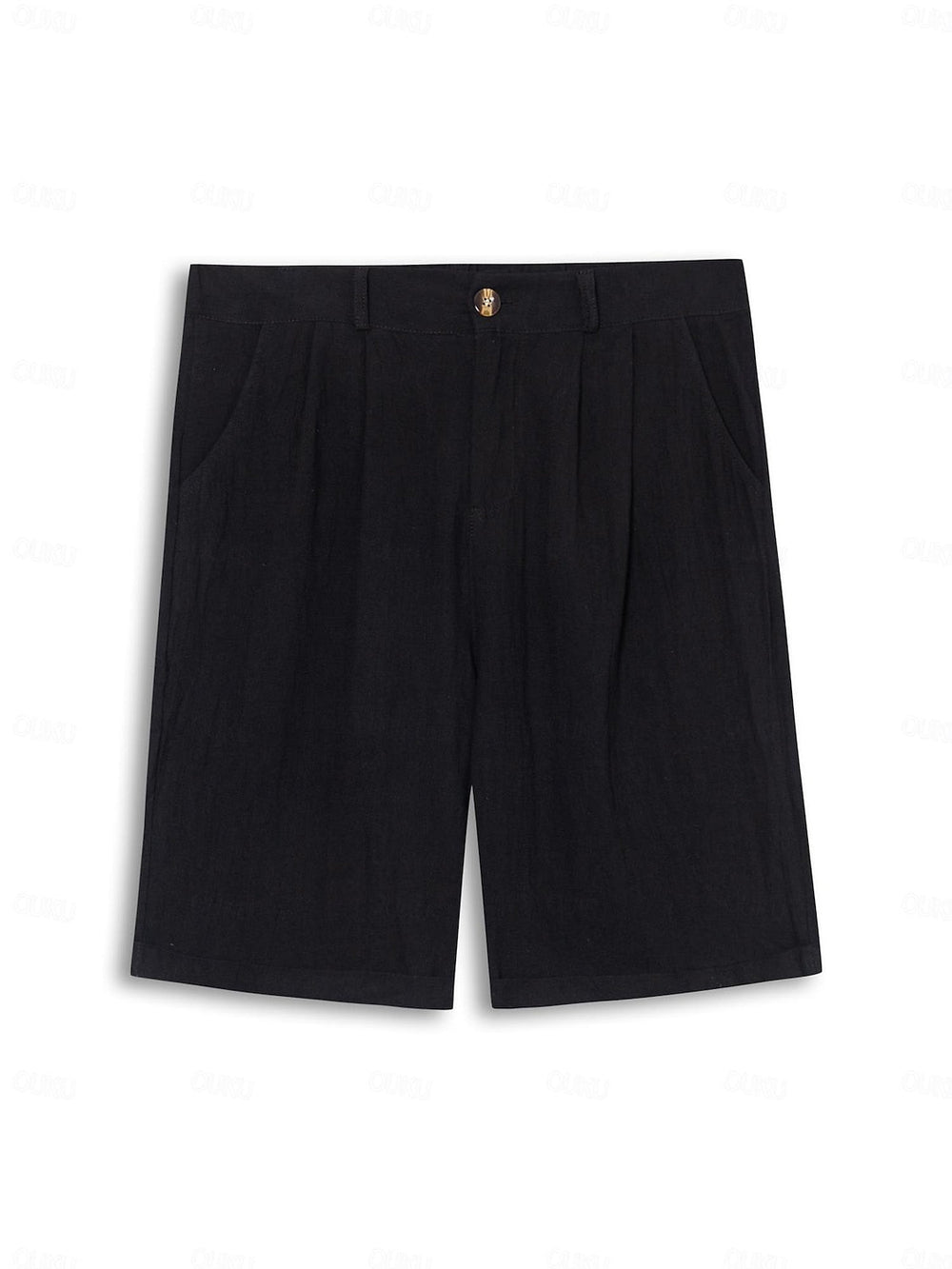 CALORA_ Klassieke Korte Broek van Linnen en Katoen voor Heren