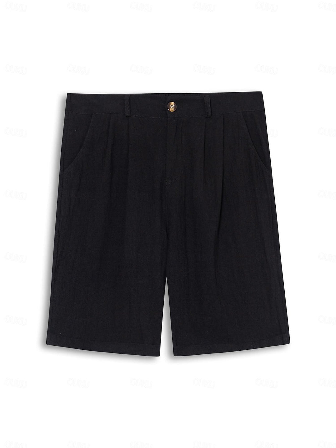 CALORA_ Klassieke Korte Broek van Linnen en Katoen voor Heren